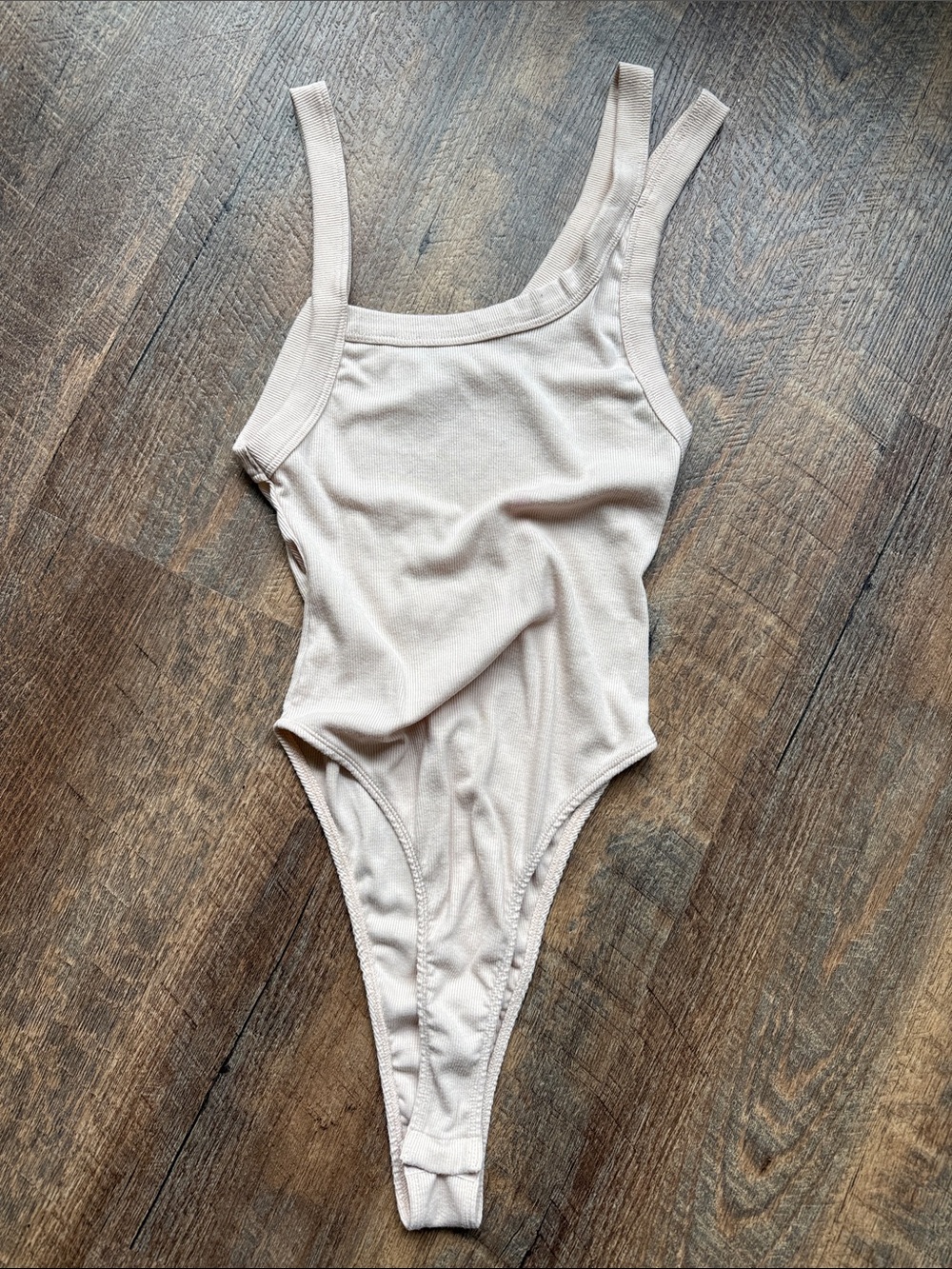 Zara Beige Tank-Style Kids One-Piece Bodysuit